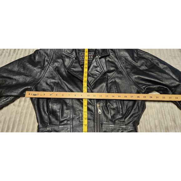 vintage Leather Bomber Jacket Black Previously Owned By Ohio Guitarist‎ Musician - Picture 16 of 16